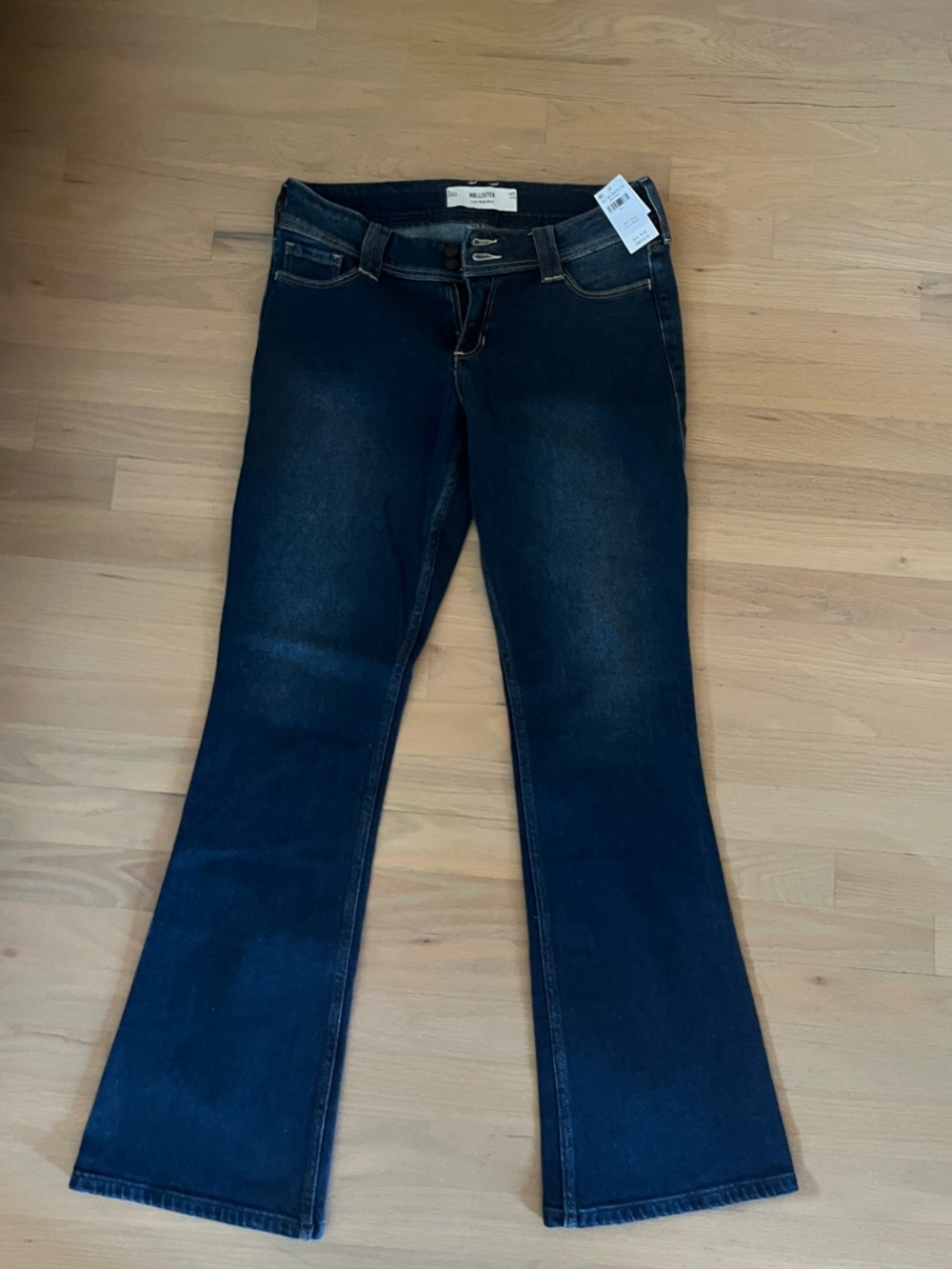 Hollister Dark Indigo Low Rise Flare Jeans